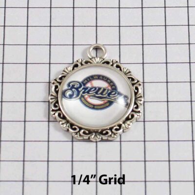 Milwaukee Brewers Wedding Garter / MLB / Baseball - Charm-558 / Wedding Garters / Bridal Garter / Prom Garter / Linda Joyce Couture