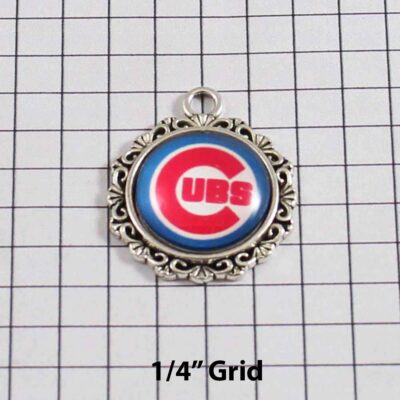 Chicago Cubs Wedding Garter / MLB / Baseball - Charm-561 / Wedding Garters / Bridal Garter / Prom Garter / Linda Joyce Couture