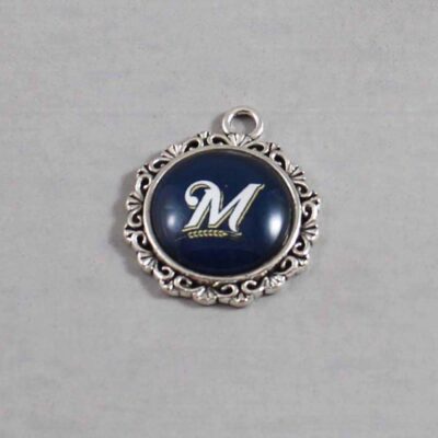 Milwaukee Brewers Wedding Garter / MLB / Baseball - Charm-562 / Wedding Garters / Bridal Garter / Prom Garter / Linda Joyce Couture