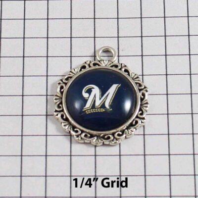 Milwaukee Brewers Wedding Garter / MLB / Baseball - Charm-562 / Wedding Garters / Bridal Garter / Prom Garter / Linda Joyce Couture