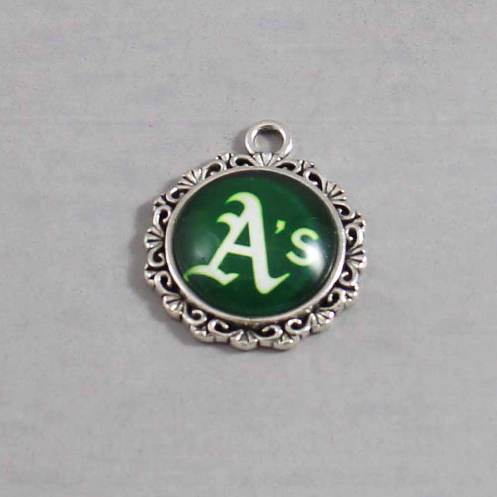 Oakland Athletics Wedding Garter / MLB / Baseball - Charm-564 / Wedding Garters / Bridal Garter / Prom Garter / Linda Joyce Couture