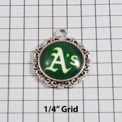 Oakland Athletics Wedding Garter / MLB / Baseball - Charm-564 / Wedding Garters / Bridal Garter / Prom Garter / Linda Joyce Couture