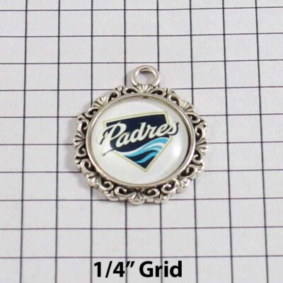 San Diego Padres Wedding Garter / MLB / Baseball - Charm-566 / Wedding Garters / Bridal Garter / Prom Garter / Linda Joyce Couture