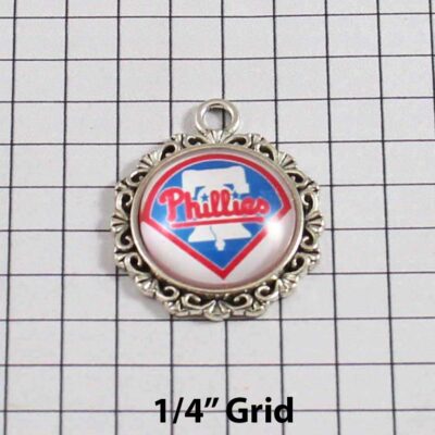 Philadelphia Phillies Wedding Garter / MLB / Baseball - Charm-580 / Wedding Garters / Bridal Garter / Prom Garter / Linda Joyce Couture