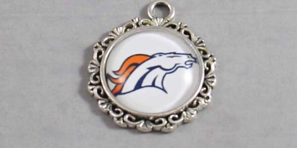 Denver Broncos Wedding Garter / NFL / Football - Charm-622 / Wedding Garters / Bridal Garter / Prom Garter / Linda Joyce Couture