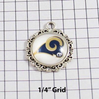 Los Angeles Rams Wedding Garter / NFL / Football - Charm-634 / Wedding Garters / Bridal Garter / Prom Garter / Linda Joyce Couture