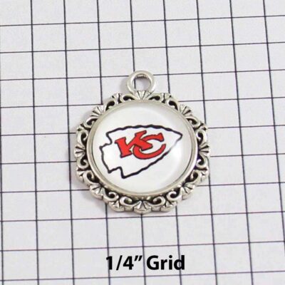 Kansas City Chiefs Wedding Garter / NFL / Football - Charm-643 / Wedding Garters / Bridal Garter / Prom Garter / Linda Joyce Couture