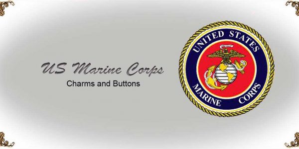 Charms-and-Buttons-US-Marine-Corps Garters Collection-Bridal-Garters-Prom Garters- Custom Wedding garters Linda Joyce Couture