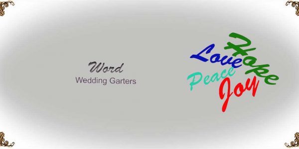 Charms-and-Buttons-Words Garters Collection-Bridal-Garters-Prom Garters- Custom Wedding garters Linda Joyce Couture