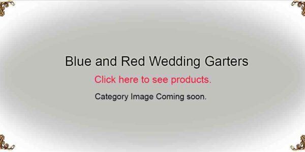 Blue and Red-Wedding-Garters-Bridal-Garters-Prom Garters- Custom Wedding garters Linda Joyce Couture