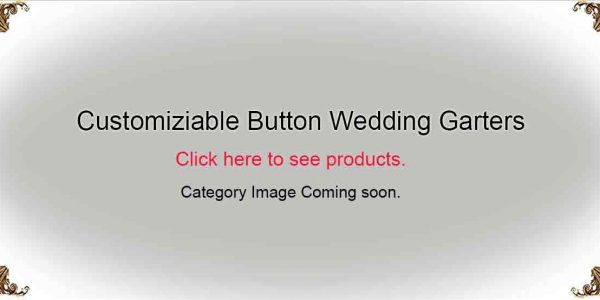 Customizable Button Wedding Garters