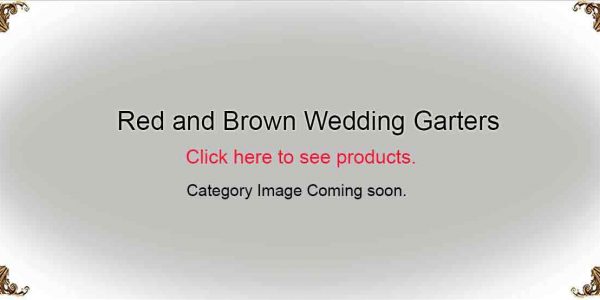 Red and Brown-Wedding-Garters-Bridal-Garters-Prom Garters- Custom Wedding garters Linda Joyce Couture
