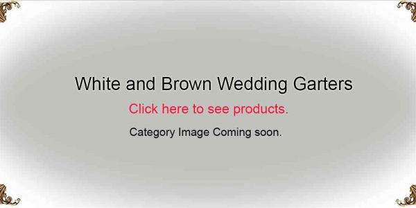 White and Brown Wedding-Garters-Bridal-Garters-Prom Garters- Custom Wedding garters Linda Joyce Couture