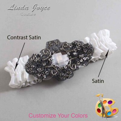 Couture Garters / Custom Wedding Garter / Customizable Wedding Garters / Personalized Wedding Garters / Bijou #01-A02-Black / Wedding Garters / Bridal Garter / Prom Garter / Linda Joyce Couture