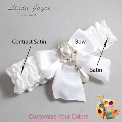 Couture Garters / Custom Wedding Garter / Custom Wedding Garters / Personalized Wedding Garters / Jessica #01-B01-M32 / Wedding Garters / Bridal Garter / Prom Garter / Linda Joyce Couture