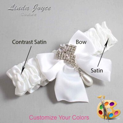 Couture Garters / Custom Wedding Garter / Custom Wedding Garters / Personalized Wedding Garters / Madeline #01-B01-M33 / Wedding Garters / Bridal Garter / Prom Garter / Linda Joyce Couture