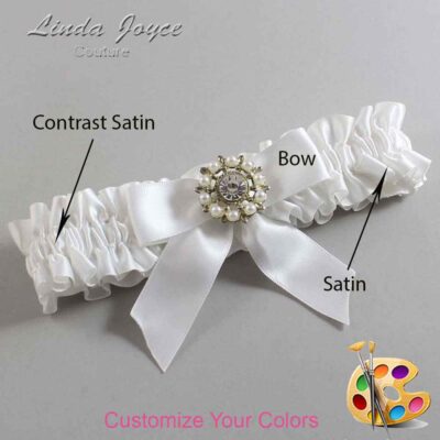 Couture Garters / Custom Wedding Garter / Customizable Wedding Garters / Personalized Wedding Garters / Wilma #01-B02-M14 / Wedding Garters / Bridal Garter / Prom Garter / Linda Joyce Couture
