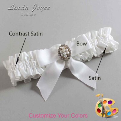 Couture Garters / Custom Wedding Garter / Customizable Wedding Garters / Personalized Wedding Garters / Quinn #01-B02-M17 / Wedding Garters / Bridal Garter / Prom Garter / Linda Joyce Couture