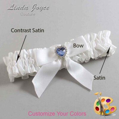 Couture Garters / Custom Wedding Garter / Customizable Wedding Garters / Personalized Wedding Garters / Misty #01-B02-M25 / Wedding Garters / Bridal Garter / Prom Garter / Linda Joyce Couture