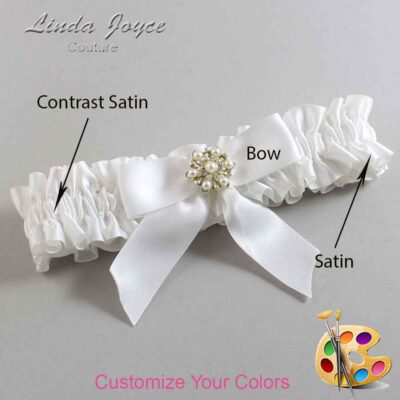 Couture Garters / Custom Wedding Garter / Customizable Wedding Garters / Personalized Wedding Garters / Selina #01-B02-M27 / Wedding Garters / Bridal Garter / Prom Garter / Linda Joyce Couture