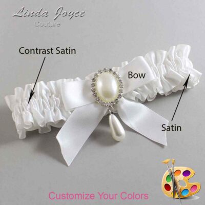 Couture Garters / Custom Wedding Garter / Customizable Wedding Garters / Personalized Wedding Garters / Trina #01-B02-M35 / Wedding Garters / Bridal Garter / Prom Garter / Linda Joyce Couture