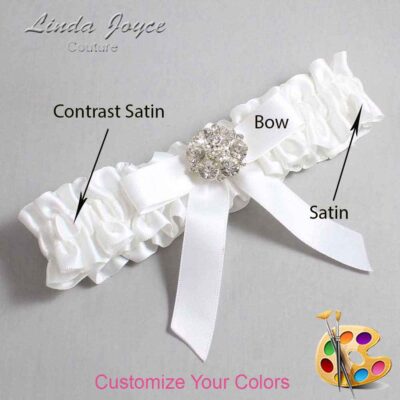 Couture Garters / Custom Wedding Garter / Customizable Wedding Garters / Personalized Wedding Garters / Alicia #01-B03-M11 / Wedding Garters / Bridal Garter / Prom Garter / Linda Joyce Couture