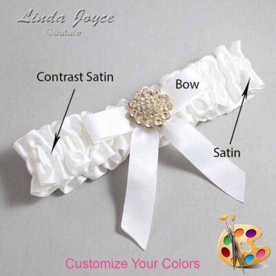 Couture Garters / Custom Wedding Garter / Customizable Wedding Garters / Personalized Wedding Garters / Samantha #01-B03-M12 / Wedding Garters / Bridal Garter / Prom Garter / Linda Joyce Couture