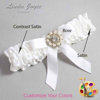 Couture Garters / Custom Wedding Garter / Customizable Wedding Garters / Personalized Wedding Garters / Caroline #01-B03-M14 / Wedding Garters / Bridal Garter / Prom Garter / Linda Joyce Couture