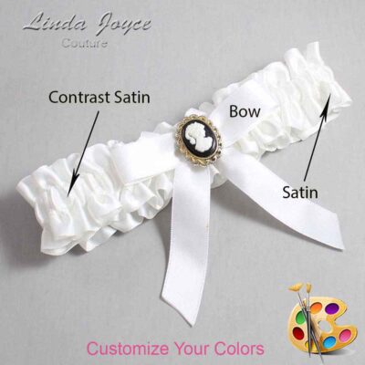Couture Garters / Custom Wedding Garter / Customizable Wedding Garters / Personalized Wedding Garters / Dinah #01-B03-M15 / Wedding Garters / Bridal Garter / Prom Garter / Linda Joyce Couture