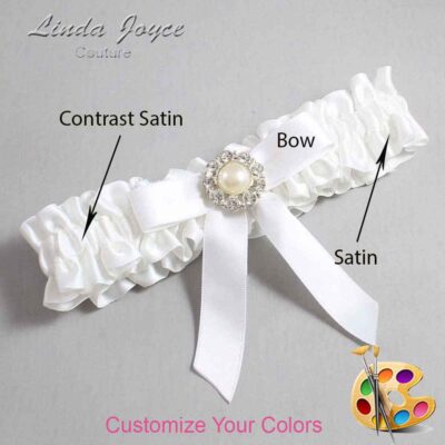 Couture Garters / Custom Wedding Garter / Customizable Wedding Garters / Personalized Wedding Garters / Katherine #01-B03-M24 / Wedding Garters / Bridal Garter / Prom Garter / Linda Joyce Couture