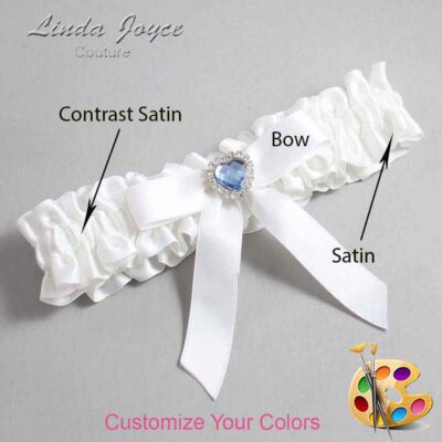 Couture Garters / Custom Wedding Garter / Customizable Wedding Garters / Personalized Wedding Garters / Gina #01-B03-M25 / Wedding Garters / Bridal Garter / Prom Garter / Linda Joyce Couture