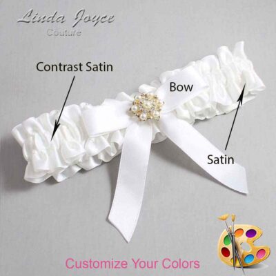 Couture Garters / Custom Wedding Garter / Customizable Wedding Garters / Personalized Wedding Garters / Carolee #01-B03-M27 / Wedding Garters / Bridal Garter / Prom Garter / Linda Joyce Couture