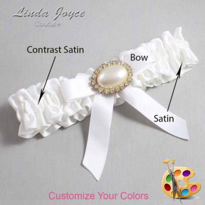 Couture Garters / Custom Wedding Garter / Customizable Wedding Garters / Personalized Wedding Garters / Eva #01-B03-M28 / Wedding Garters / Bridal Garter / Prom Garter / Linda Joyce Couture