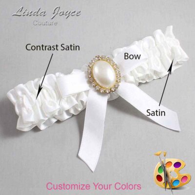 Couture Garters / Custom Wedding Garter / Customizable Wedding Garters / Personalized Wedding Garters / Harmony #01-B03-M29 / Wedding Garters / Bridal Garter / Prom Garter / Linda Joyce Couture