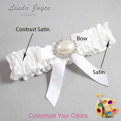 Couture Garters / Custom Wedding Garter / Customizable Wedding Garters / Personalized Wedding Garters / Eva #01-B03-M30 / Wedding Garters / Bridal Garter / Prom Garter / Linda Joyce Couture