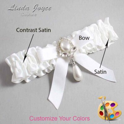 Couture Garters / Custom Wedding Garter / Customizable Wedding Garters / Personalized Wedding Garters / Bethany #01-B03-M32 / Wedding Garters / Bridal Garter / Prom Garter / Linda Joyce Couture
