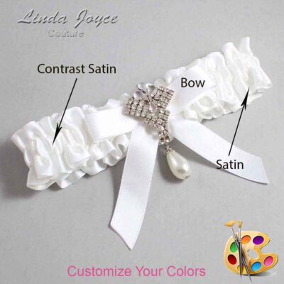 Couture Garters / Custom Wedding Garter / Customizable Wedding Garters / Personalized Wedding Garters / Bridget #01-B03-M33 / Wedding Garters / Bridal Garter / Prom Garter / Linda Joyce Couture