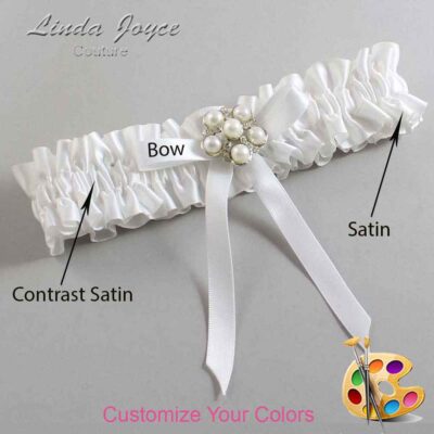 Couture Garters / Custom Wedding Garter / Customizable Wedding Garters / Personalized Wedding Garters / Carmen #01-B04-M13 / Wedding Garters / Bridal Garter / Prom Garter / Linda Joyce Couture