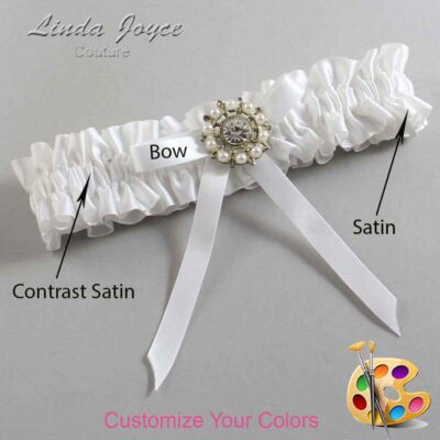 Couture Garters / Custom Wedding Garter / Customizable Wedding Garters / Personalized Wedding Garters / Chandra #01-B04-M14 / Wedding Garters / Bridal Garter / Prom Garter / Linda Joyce Couture