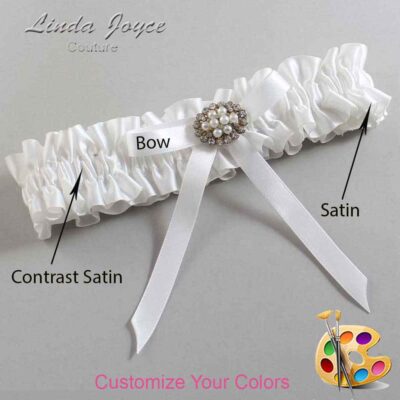 Couture Garters / Custom Wedding Garter / Customizable Wedding Garters / Personalized Wedding Garters / Christal #01-B04-M16 / Wedding Garters / Bridal Garter / Prom Garter / Linda Joyce Couture