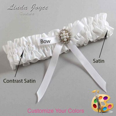 Couture Garters / Custom Wedding Garter / Customizable Wedding Garters / Personalized Wedding Garters / Christy #01-B04-M17 / Wedding Garters / Bridal Garter / Prom Garter / Linda Joyce Couture
