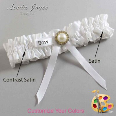 Couture Garters / Custom Wedding Garter / Customizable Wedding Garters / Personalized Wedding Garters / Dixie #01-B04-M21 / Wedding Garters / Bridal Garter / Prom Garter / Linda Joyce Couture