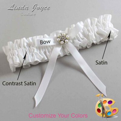 Couture Garters / Custom Wedding Garter / Customizable Wedding Garters / Personalized Wedding Garters / Donna #01-B04-M23 / Wedding Garters / Bridal Garter / Prom Garter / Linda Joyce Couture