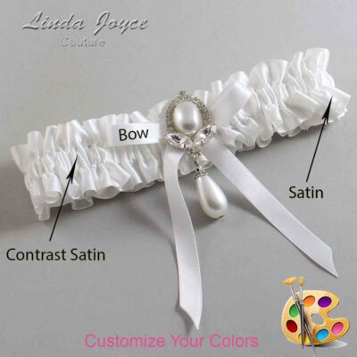 Couture Garters / Custom Wedding Garter / Customizable Wedding Garters / Personalized Wedding Garters / Erika #01-B04-M32 / Wedding Garters / Bridal Garter / Prom Garter / Linda Joyce Couture