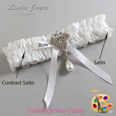 Couture Garters / Custom Wedding Garter / Customizable Wedding Garters / Personalized Wedding Garters / Estelle #01-B04-M33 / Wedding Garters / Bridal Garter / Prom Garter / Linda Joyce Couture
