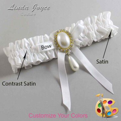 Couture Garters / Custom Wedding Garter / Customizable Wedding Garters / Personalized Wedding Garters / Eunice #01-B04-M34 / Wedding Garters / Bridal Garter / Prom Garter / Linda Joyce Couture