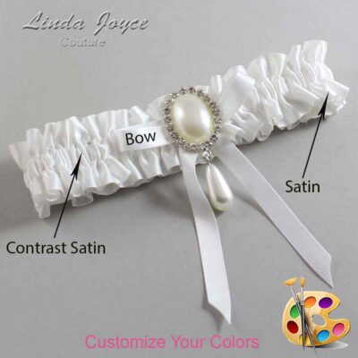 Couture Garters / Custom Wedding Garter / Customizable Wedding Garters / Personalized Wedding Garters / Eunice #01-B04-M35 / Wedding Garters / Bridal Garter / Prom Garter / Linda Joyce Couture