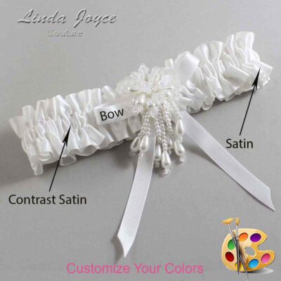 Couture Garters / Custom Wedding Garter / Customizable Wedding Garters / Personalized Wedding Garters / Desiree #01-B04-M38 / Wedding Garters / Bridal Garter / Prom Garter / Linda Joyce Couture