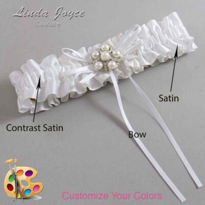 Couture Garters / Custom Wedding Garter / Customizable Wedding Garters / Personalized Wedding Garters / Darci #01-B10-M13 / Wedding Garters / Bridal Garter / Prom Garter / Linda Joyce Couture