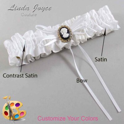 Couture Garters / Custom Wedding Garter / Customizable Wedding Garters / Personalized Wedding Garters / Hazel #01-B10-M15 / Wedding Garters / Bridal Garter / Prom Garter / Linda Joyce Couture